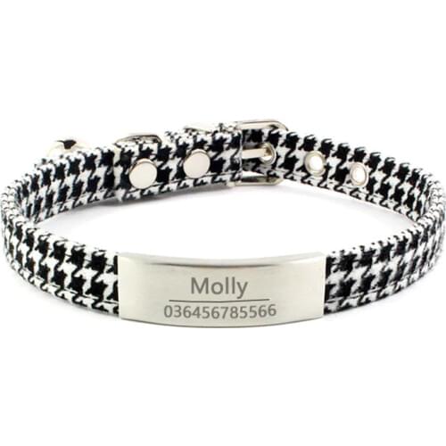 Personalized Dog Collar Laser Engraved Fashion Collar for Small dogs Cats Puppies with ID tags Female Dog Supplies Pet Products