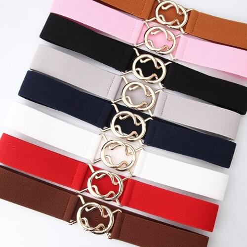 New 1Pcs Fashion Women Belts PU Black White Waist Band Thin Elastic Waist Belt Dress Apparel Accessories Cinturon Mujer Hot Sale
