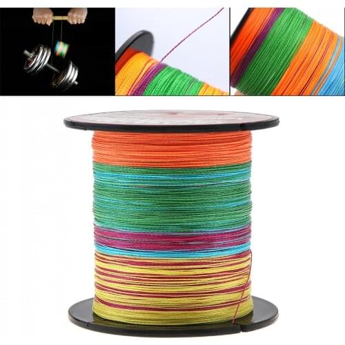 Fishing Line 100M Multicolor 22-82LB 4 Strands Weaves PE Braided Multifilament Fishing Rope