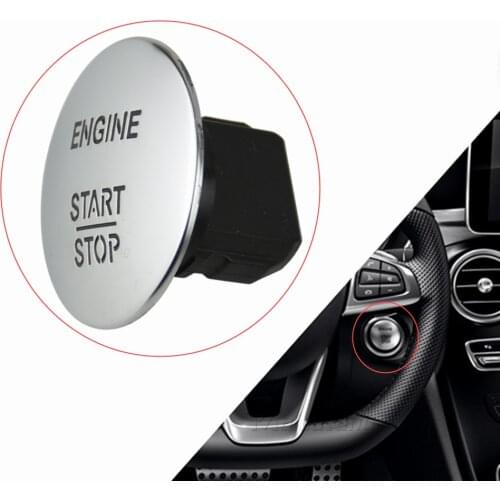Silver Push To Start Button Keyless Go Engine Start Stop Switch A2215450514 A2215450714 For Mercedes-Benz B250 C300 C350 CL550