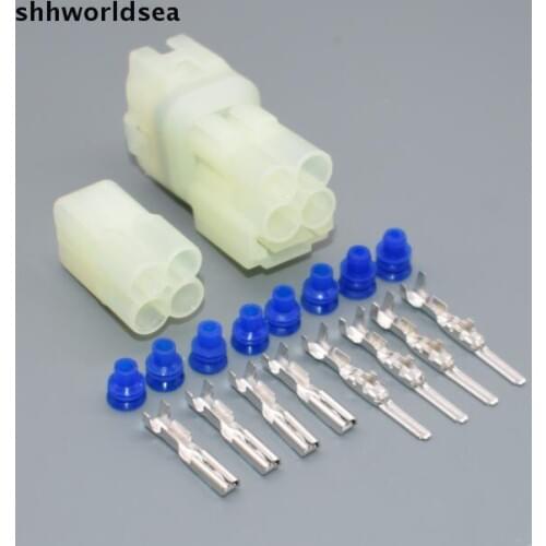 Shhworldsea 30sets 2.2mm 4 pin 4P Auto Waterproof Electrical EGOS plug,Car oxygen sensor plug for CAR connector for Suzuki etc
