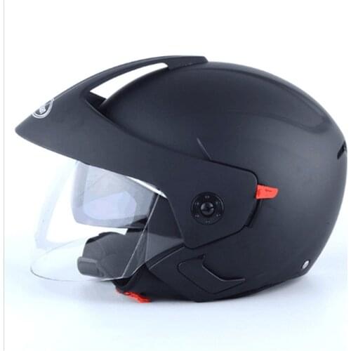 Motorcycle Helmets Electric Bicycle Helmet Open Face Dual Lens Visors Men Women Summer Scooter Motorbike Moto Bike Helmet white