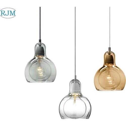 Nordic Modern Glass Pendant Lights Creative Gourd Hanglamp for Living Room Kitchen Bedroom Home Deco Suspension Luminaire