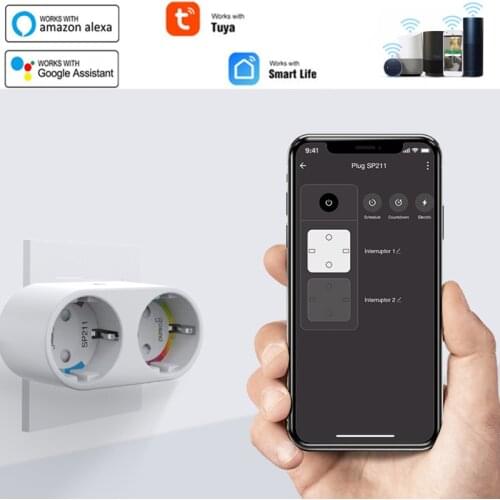 NEW gosund wifi tuya smart plug wireless Extension socket APP separate control schedule power monitoring support alexa google