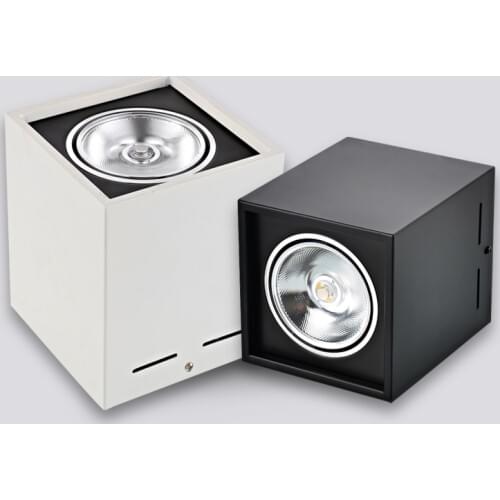 Led with the square with the lamp hole hanging ceiling lamp free 3w5W10w15W20w30w lamp black and white Suspenders