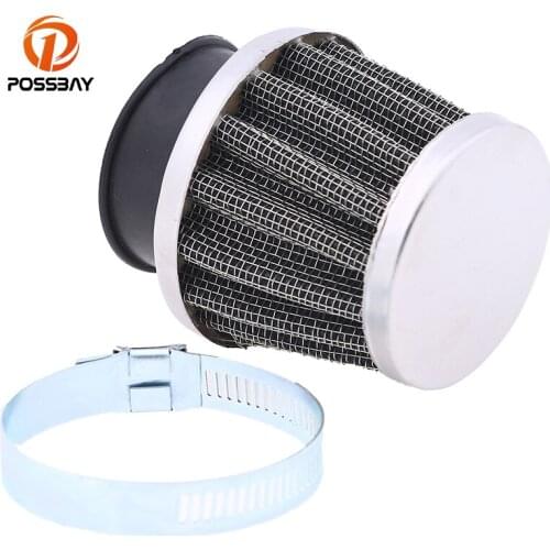 POSSBAY 35MM Universal Motorcycle ATV Dirt Bike Go Kart Air Filter Clamp-on for Honda Yamaha Kawasaki Moto Air Filter Cleaner