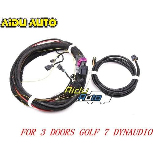Install Wire Cable harness USE For VW 3 DOORS VER Golf 7 MK7 Dynaudio Sound System