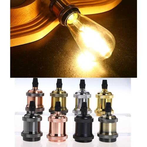 Vintage e27 Socket Led Lamp Base Holder Industrial Fitting e27 Cap 110/220V DIY Aluminum Retro Decoration Fixture Light Base