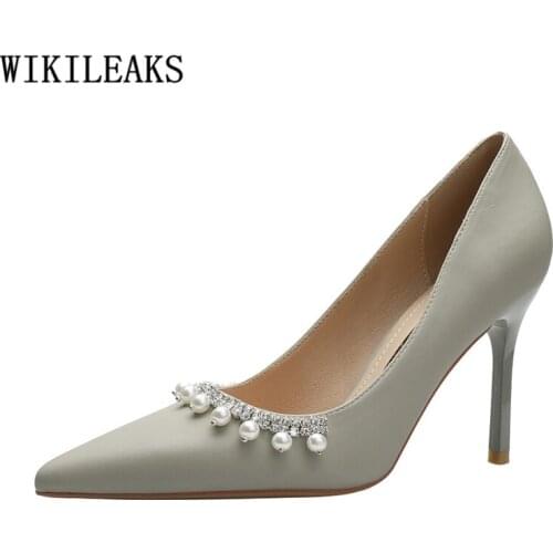 Crystal Party Shoes for Women Wedding Heels Shoes for Women 2021 High Heels Office 2021 Korean Fashion Zapatos De Mujer Zapatos