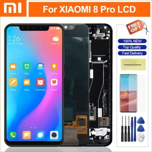 6.21'' Lcd For Xiaomi Mi 8 Pro LCD Touch Screen With Frame Digitizer Assembly For Xiaomi Mi8 Pro Display Repair Parts