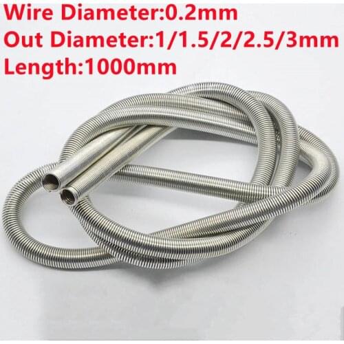 1PCS,Custom Small Stainless Steel Long Flexible Extension Spring,(0.2-0.3)mm Wire Diameter*(1-5)mm Out Diameter*1000mm Length