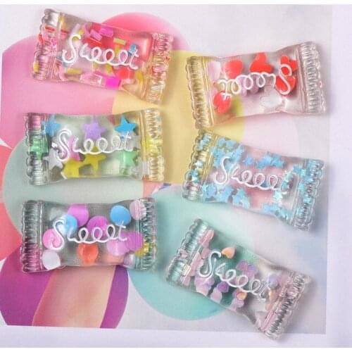100pc Flat Back Resin Cabochon candy Figure DIY Hair Bows Center Accessories Scrapbooking Decoration Craft