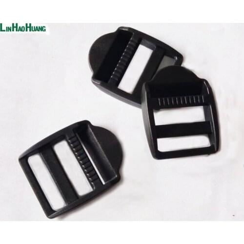 50pcs/lot 25mm 1inch black POM adjustable buckles plastic ladder buckle for luggage backpack staps free shipping 2016012703
