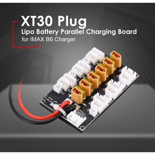 6 Packs XT30 1S-3S 20A XT30 Plug Lipo Battery Parallel Charging Board for RC IMAX B6 Charger Car Drone Balance Charge Part