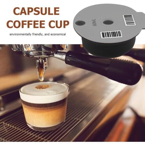 60/180ml Reusable Coffee Capsule Cup Filter Basket with Pod Spoon Brush Cafe Refillable Household Kitchen for Bosch-s Tassimoo
