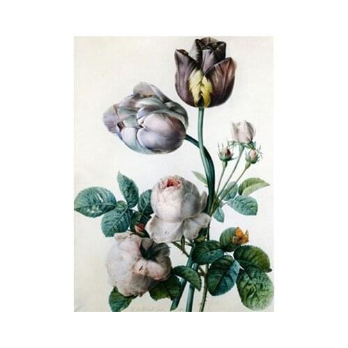 Diamond mosaic full square diamond embroidery beads Rose flower floral Foliage oil diamond cross stitch sets unfinish painting