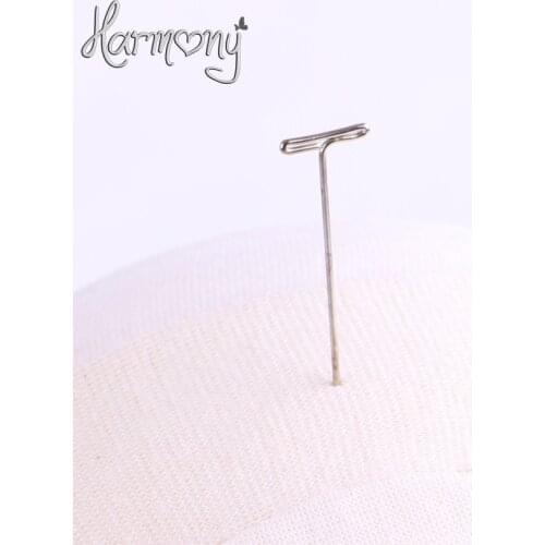 FREE SHIPPING 50pcs/lot T pins for wig hair piece, toupees,hair weaving making fixed on canvas head T shape needles tool