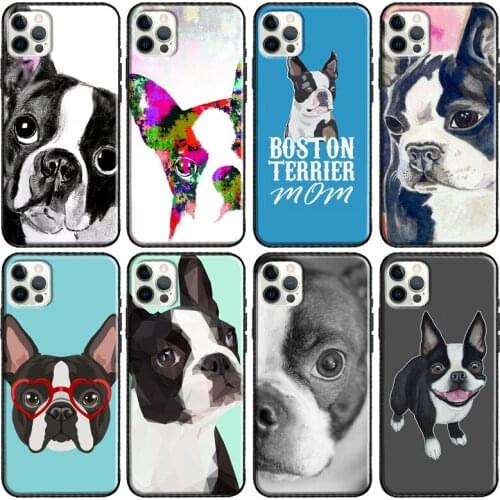 Boston Terrier Dog Case For iPhone 12 Pro Max 12 Mini X XR XS Max 11 Pro Max 7 8 Plus SE 2020 Phone Cover