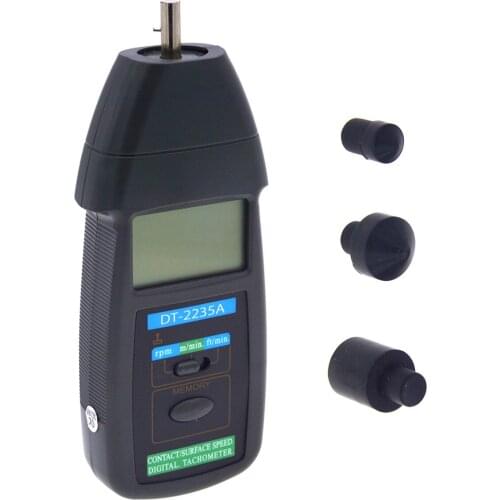 DT-2235B Digital Contact Tachometer RPM Tester Motor Speed Gauge Meter Motor Speed Gauge Meter Contact Digital Tachometer