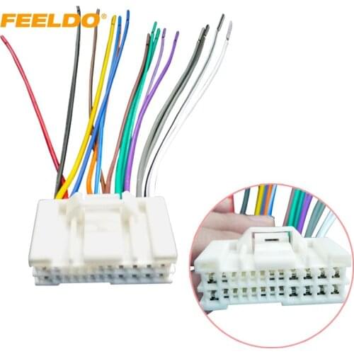 FEELDO 5Pcs Car Audio Stereo Wiring Harness Adapter Plug For Hyundai/KIA(05~08)Factory OEM Radio CD/DVD Stereo#2732