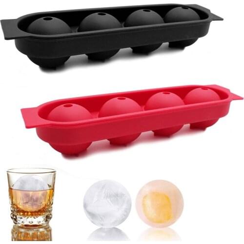 Food Grade Silicone Ice Tray Ice Cube Mould Whiskey Cocktail Drink Ice Ball Mold DIY Kitchen Ice Cube Molds