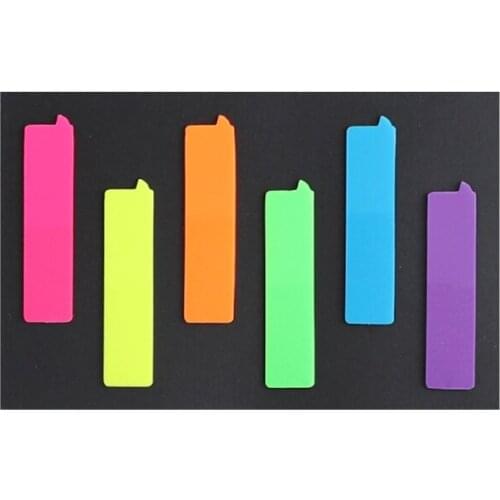 83XC Label Index Office Supplies Fluorescence Self Page Index Stickers Stick firmly Assorted Color Page Markers Flag Tabs