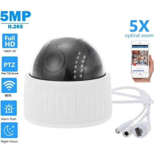 OwlCat Full HD 2MP 5MP WiFi PTZ IP Dome Camera 5x Zoom Wireless Video Network Surveillance CCTV Audio MIC SD IR Night Onvif P2P