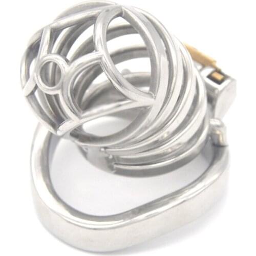 Penis Rings Male Chastity Cage New Design Penis Cage Metal Penis Lock Chastity Device Sex Products for Men G246A