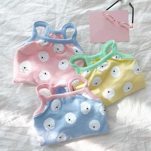 Mini Cloud Dog Clothes Pet Summer Breathable Vest Thin Teddy Sling Pink Puppy Pullover Soft Pet Dog Products