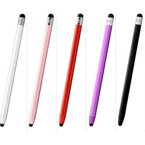 Random Color Round Dual Tips Capacitive Stylus Touch Screen Drawing Pen for Phone iPad Smart Phone Tablet PC Computer