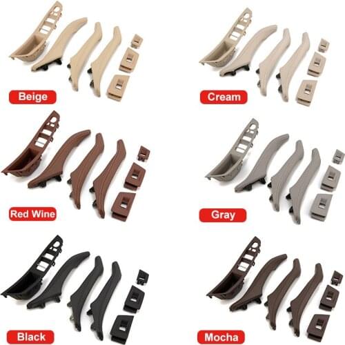LHD Genuine Leather Armrest Interior Door Handle Assembly Panel Pull Trim For BMW 5 Series F10 F11 F18 520i 525i 528i 530i 10-17