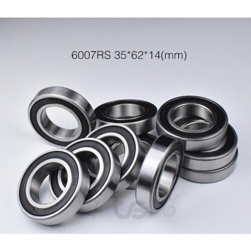 6007RS 35*62*14mm 1Piece free shipping bearing 6007 6007RS chrome steel deep groove bearing