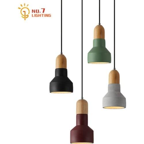 Industrial Concrete Cement Pendant Lights Restaurant Bar E27 Led Hanging Lamp Home Decor Bedroom Bedside Living/Dining Room Cafe
