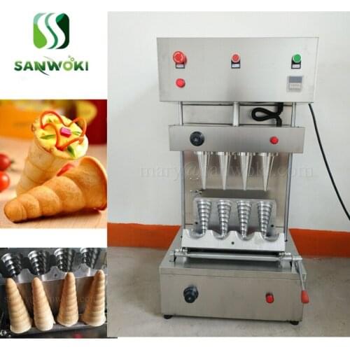 17*7*0.5CM sweet cone pizza making machine Spiral Pizza Cone machine commercial electric 110v 220V Pizza cone vending Machine