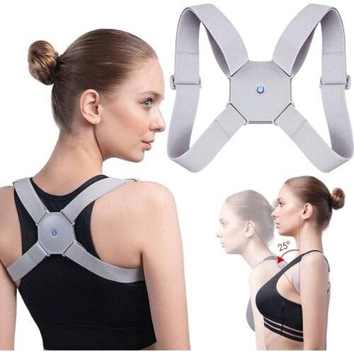 Adjustable Smart Back Posture Corrector Intelligent Upper Back Brace Clavicle Support Men Women Trainer Correction Pain Relief