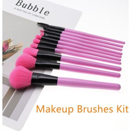 Pink Makeup Brushes Kit Luxury Makeup Brush Set For Foundation Powder Blush Eyeshadow Concealer Lip Eye Cosmetics Beauty Tool