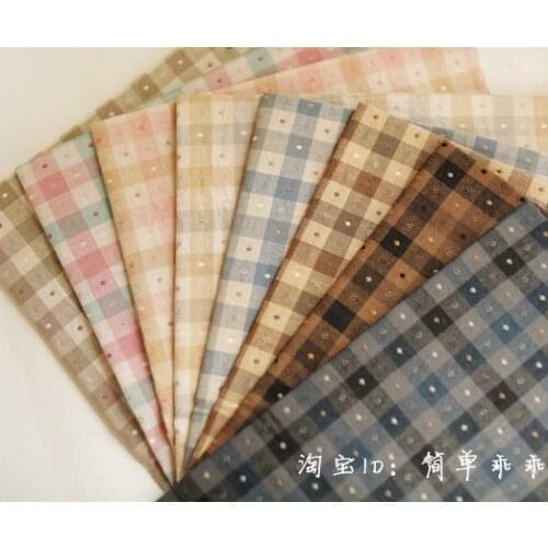 DIY Japan Little Cloth Group Yarn-dyed fabric,for Sewing Handmade Patchwork Quilting Grid Stripe Dot Random 1Style/lo D20