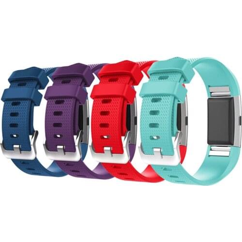 Silica Strap For Fitbit Charge 2 Wristband Smart Watch Band Straps Soft Watchband Replacement Smartwatch Band Accessories
