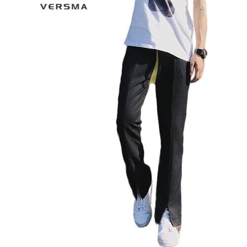 VERSMA 2017 New High Quality Fashion Causal Harem Pants Casual Straight Hip Hop Loose Ankle Zipper Black Joggers Khaki Pants Men