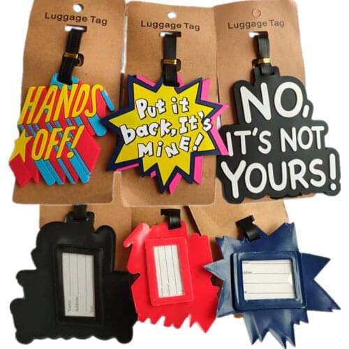 New Country Name Suitcase Luggage Tag Fashion Letters Address Holder Baggage Label Silicone Identifier Travel Accessories