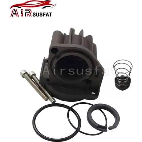 1set Air Compressor Pump Cylinder Head+Spring Plug+Rings+Screws For Mercedes W220 W211 Audi A6 C5 A8 D3 2203200104 4Z7616007