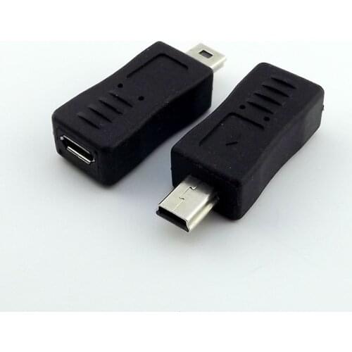 1Pcs Mini 5 Pin Male USB To Micro 5 Pin USB Female Converter Adapter Connector
