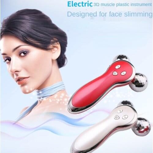 3D Micro-current Face-lifting Instrument Vibrates Face Massage Electric Roller Face-lifting Artifact V Face Beauty Instrument