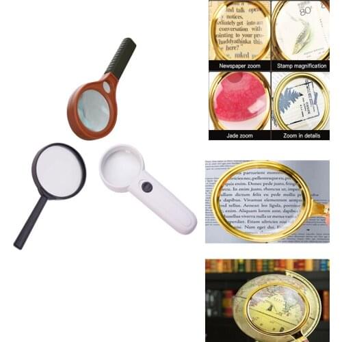 Utoolmart 10X 47mm/50mm Frame Magnifier Glass Lens Plastic Handle For Reading Map Newspaper Jewelry HD Handheld Magnifier Tools