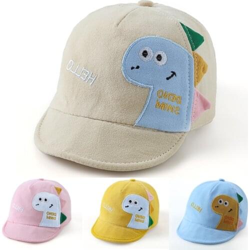 Cartoon Baby Baseball Cap Cute Dinosaur Letter Kids Baby Girl Boy Sun Hat Spring Summer Children Toddler Beach Hat