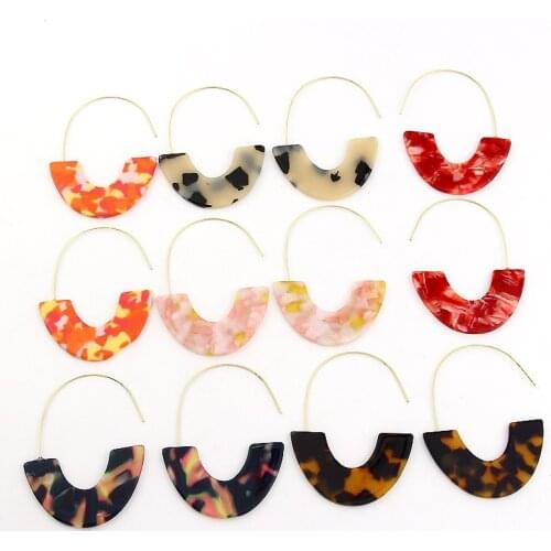 Bohemian Earrings Fashion New Big Brand Exaggerated Leopard Acrylic Acetate Sheet Long Earrings Women Wholesale Earring Marvel