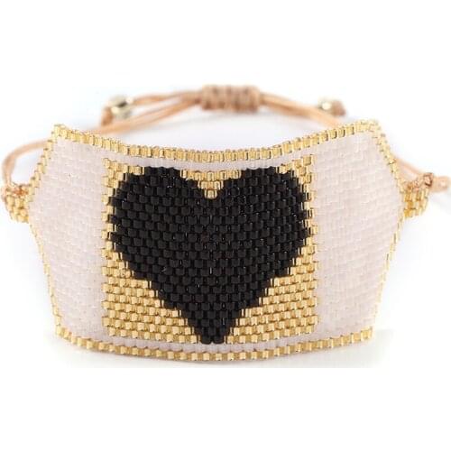 ZHONGVI Love Bracelet For Ladies Jewelry Handmade Heart Pulsera Woven Sweetheart Jewelry Gifts Miyuki Beads Bracelets Wholesale