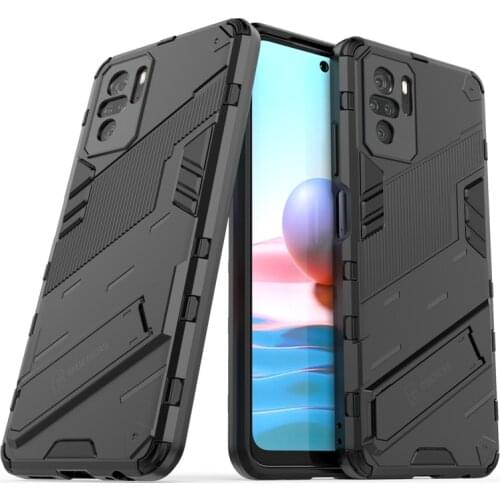 Phone Holder Case For Xiaomi Redmi Note 10S Case Bumper Hard Armor Full Cover For Redmi Note 10S Case For Redmi Note 10S 6.43"