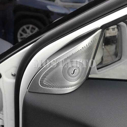 For Benz GLA X156 Inner Front Pillar Audio Speaker Edge Cover Trim 2013-2019 2pcs Car Accessories Interior Car Decor Car Trim