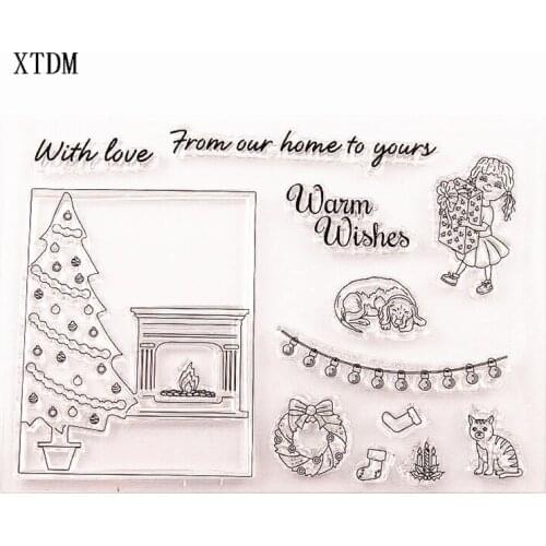 Hot sale Easter tree Transparent Clear Stamps / Silicone Seals Roller Stamp for DIY scrapbooking photo album/Card Making